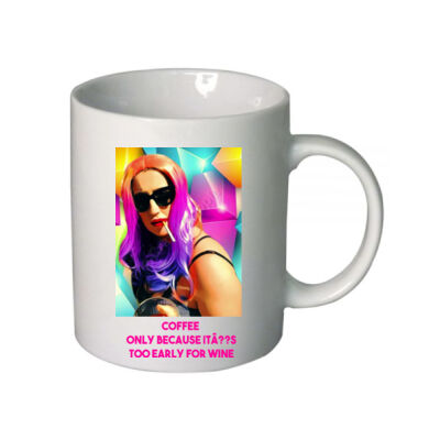 Coffee only because it’s too early for wine Mug Thumbnail